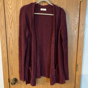 Burgundy cardigan (Hollister)